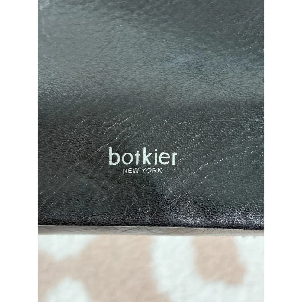 Botkier black Leather Crossbody handbag, Metal Stud Accents